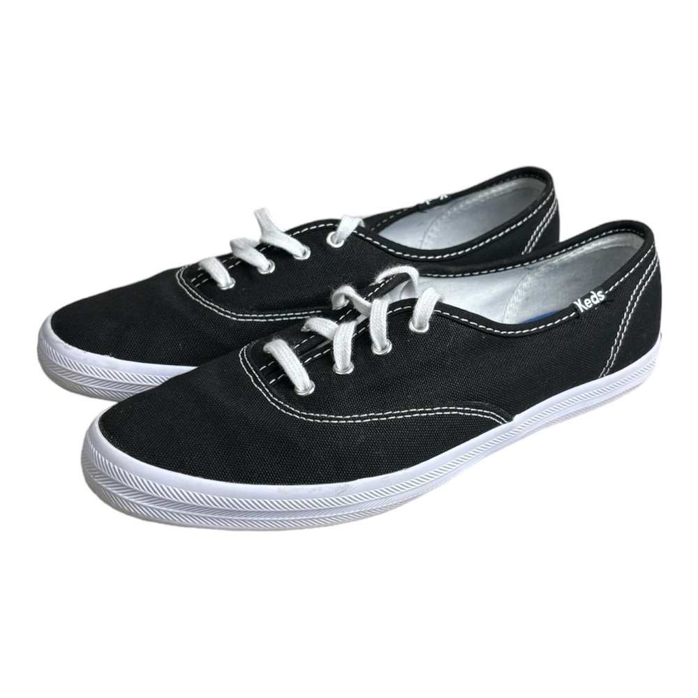 Keds Women’s Shoes Narrow (Slim)Black Canvas Champion Sneakers 34100 Size 7S - Picture 2 of 11